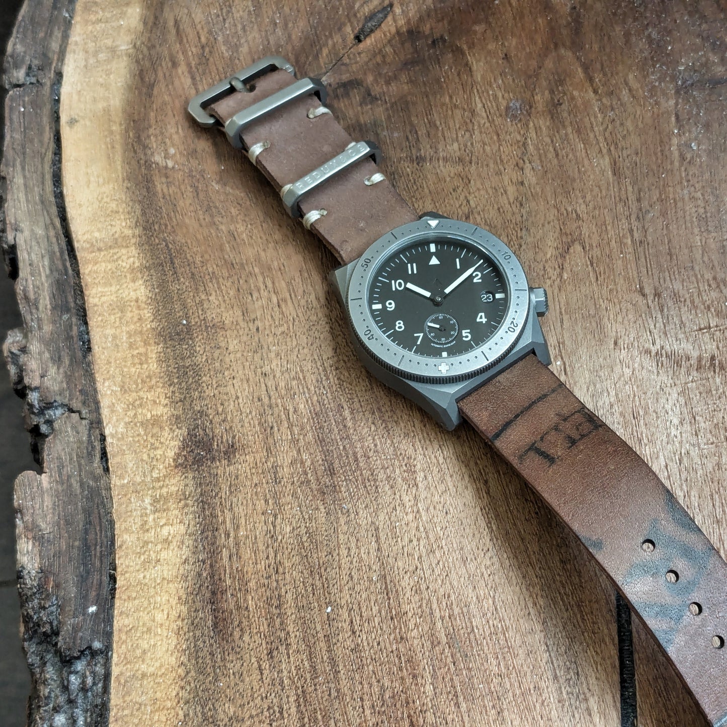 Horween Signed Reverse Cordovan with Titanium Hardware