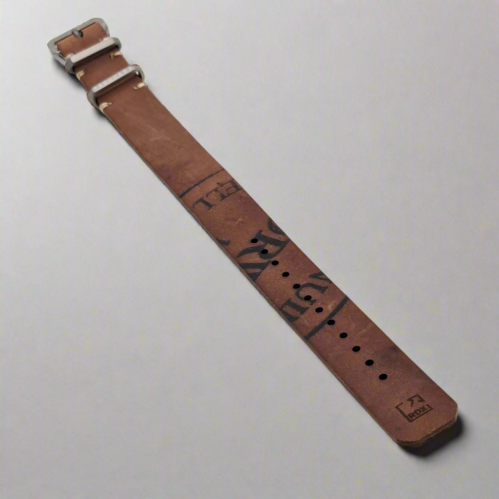 Horween Cordovan Reverse Leather Strap with Titanium Hardware