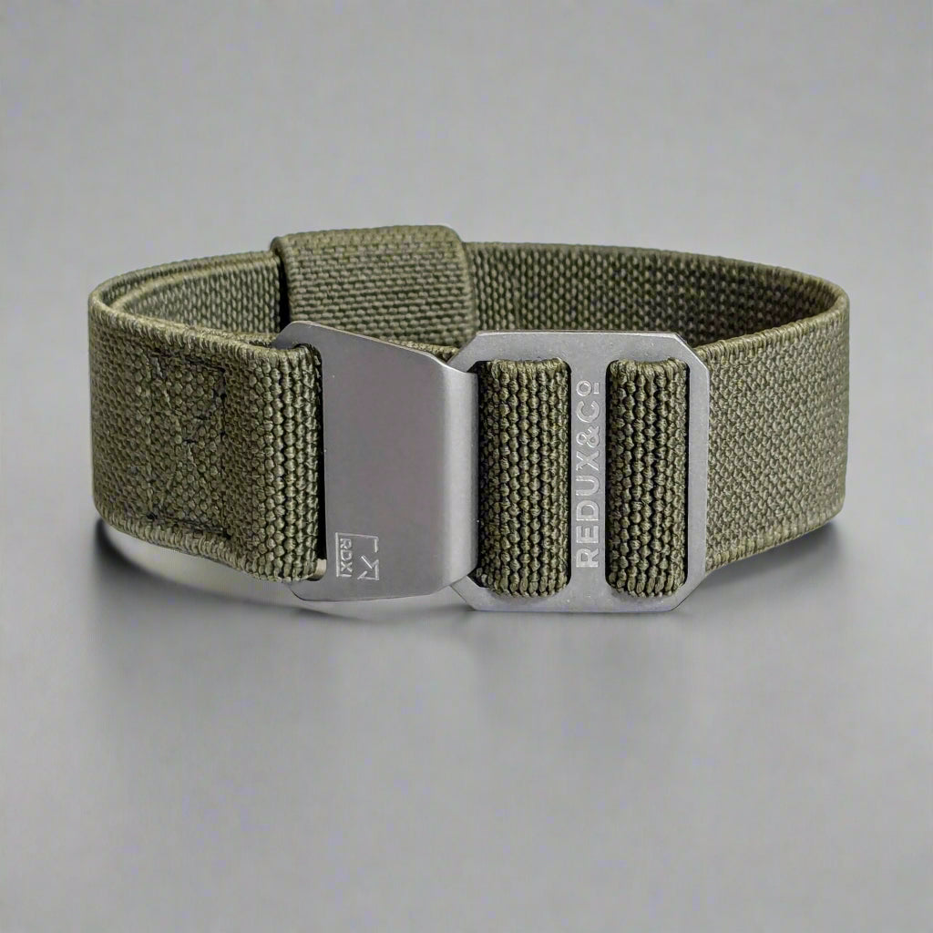Paratrooper Strap Olive Drab with Titanium Hardware
