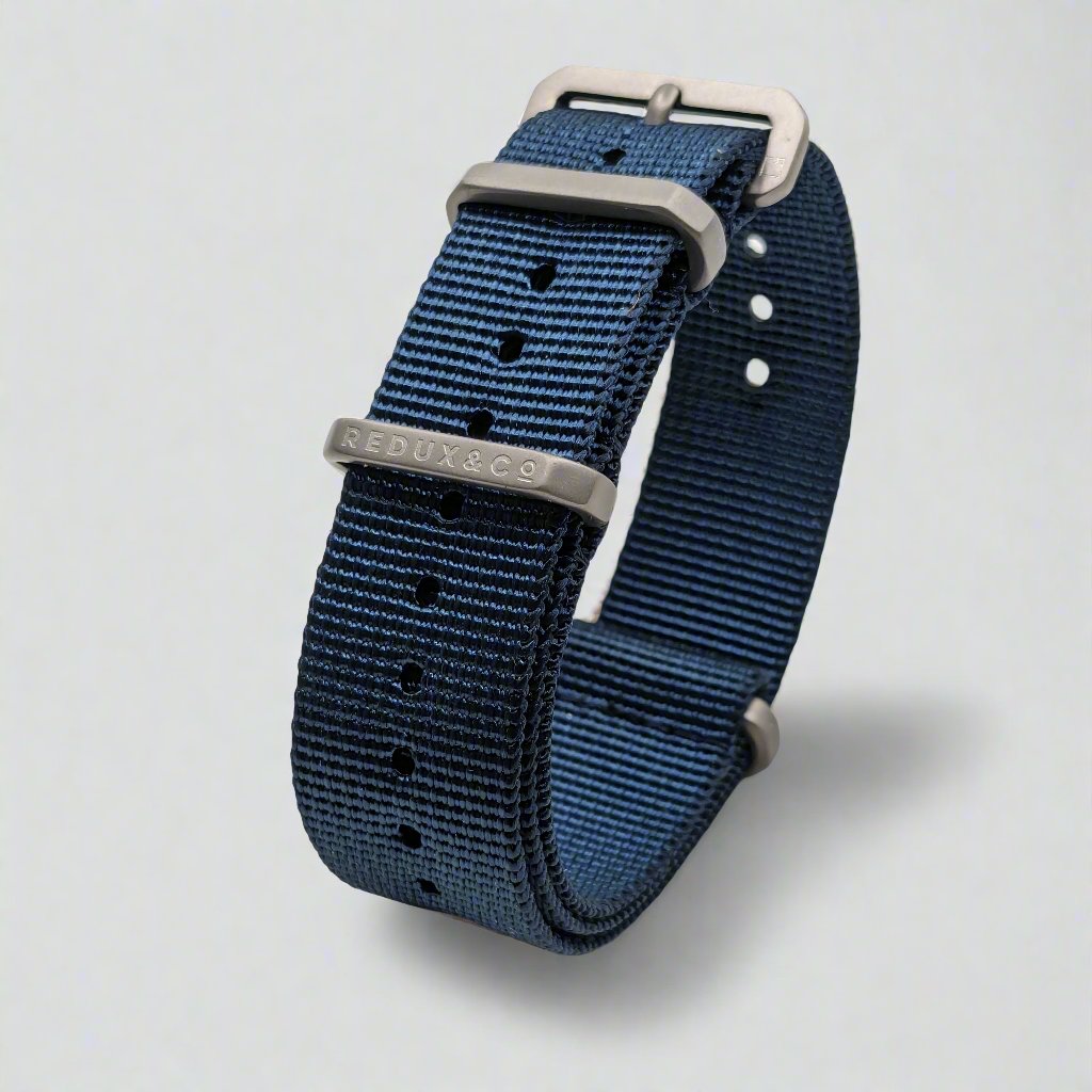 REDUX Blue Ballistic Nylon Watch Strap with Titanium