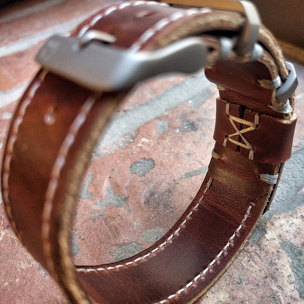 TEHAUX 1 Roll Single Layer Leather Strap Brown Leather