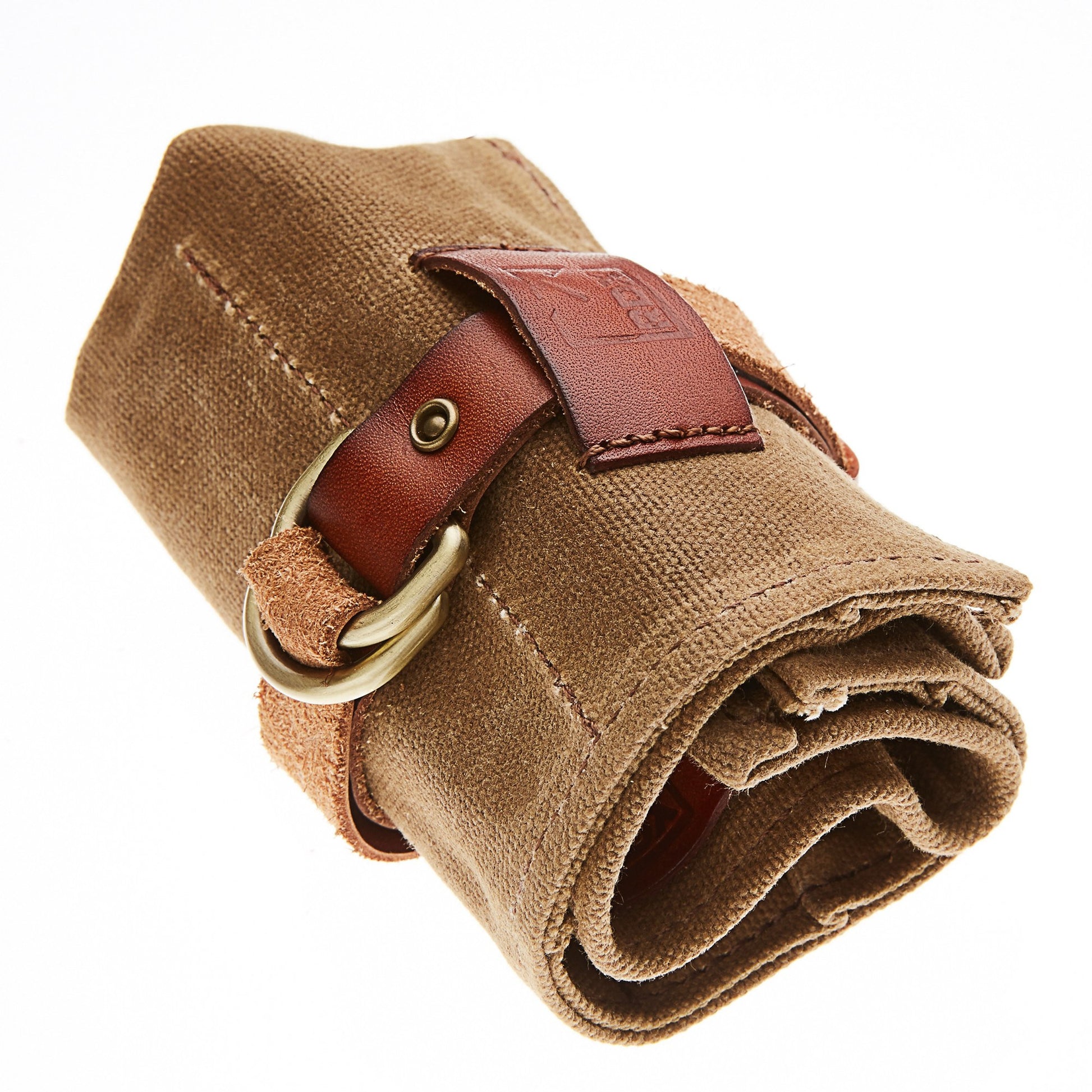 Waxed Canvas Watch Roll / Leather & Brass - Redux & Co.