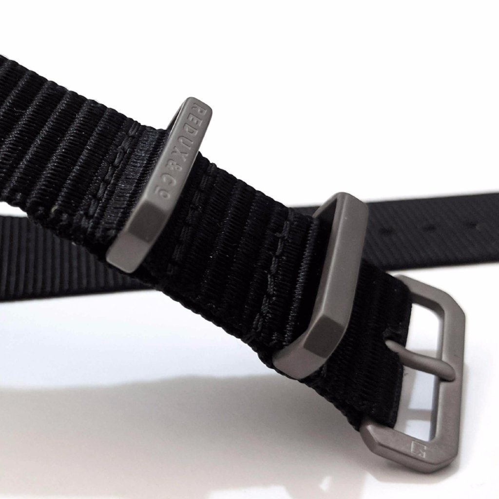 Ballistic Nylon Two Piece Strap: Black 20mm - Redux & Co.
