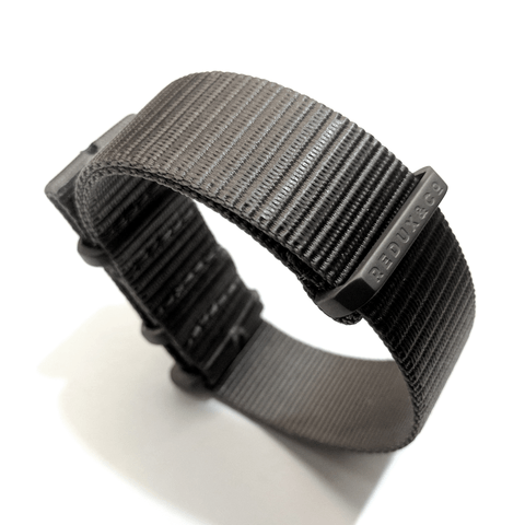 Ballistic Nylon G10/NATO Mil-Strap: Titanium 20mm - Redux & Co.