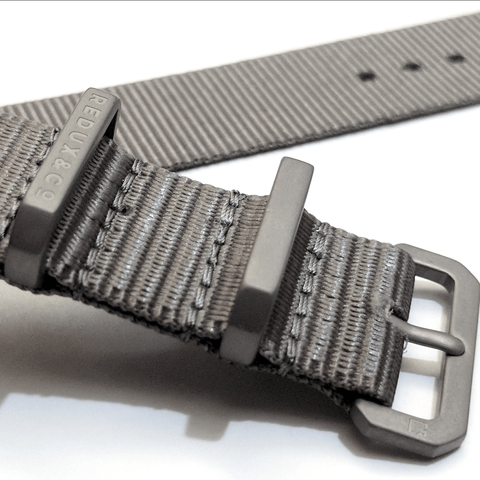 Ballistic Nylon G10/NATO Mil-Strap: Titanium 20mm - Redux & Co.