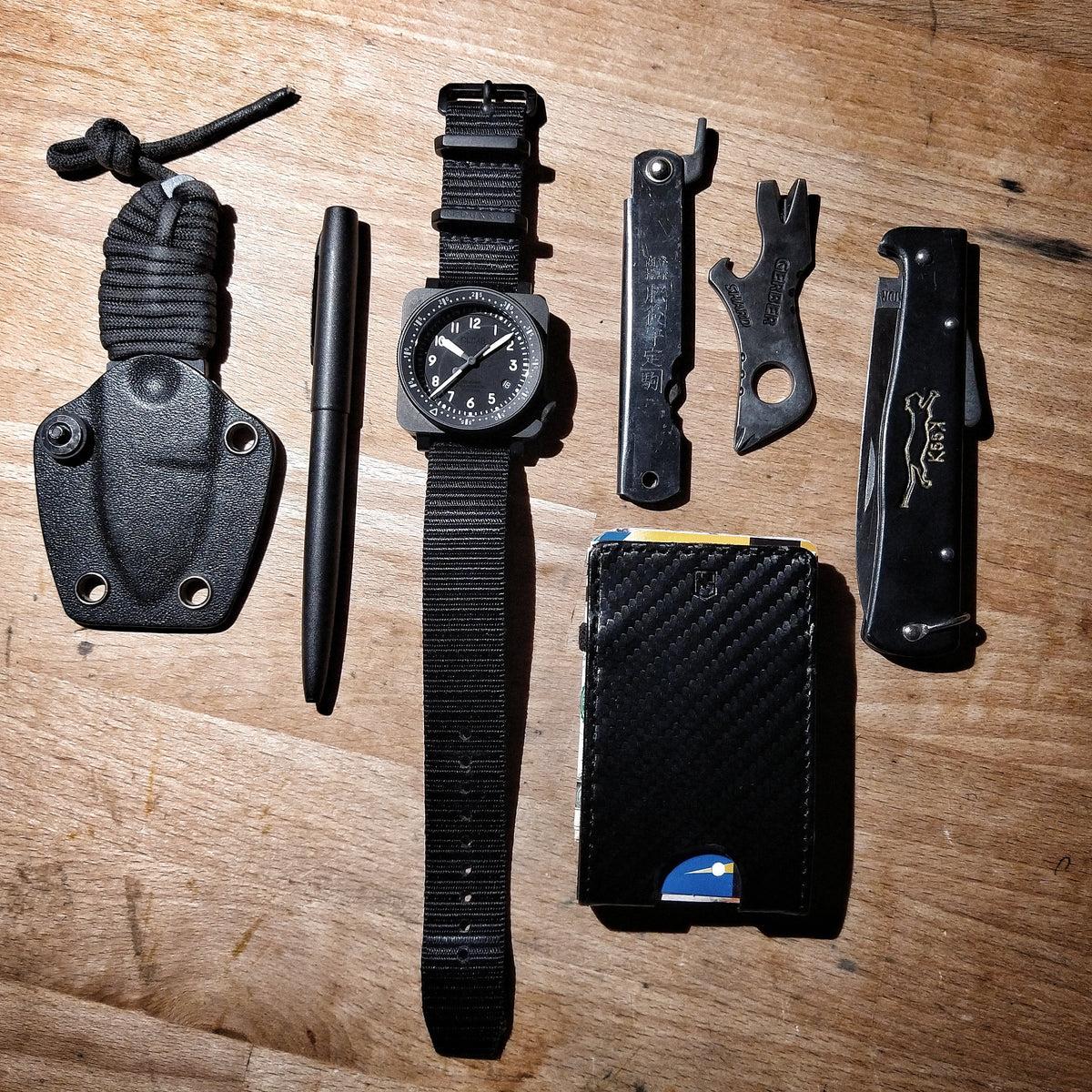 HONNR A-13A titanium mission watch worn during everyday use.