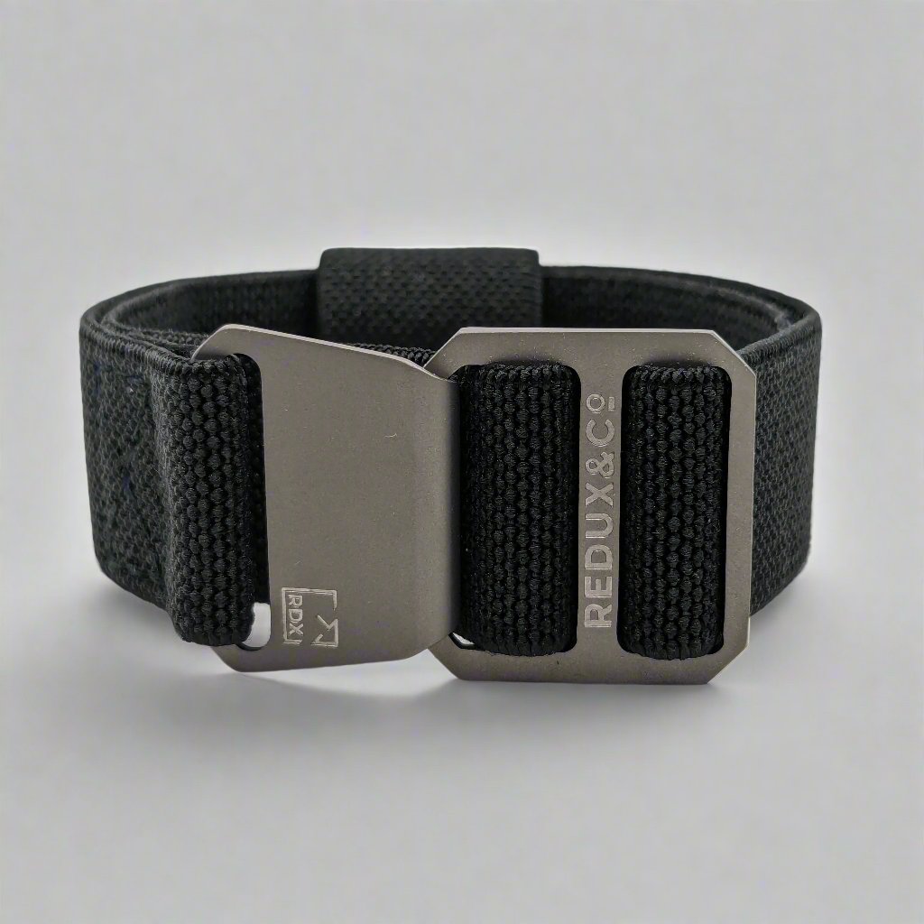 Paratrooper Strap Black with Titanium Hardware