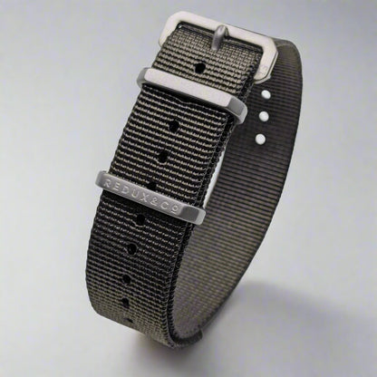 REDUX Charcoal Ballistic Nylon Single Pass Watch Strap with Titanium