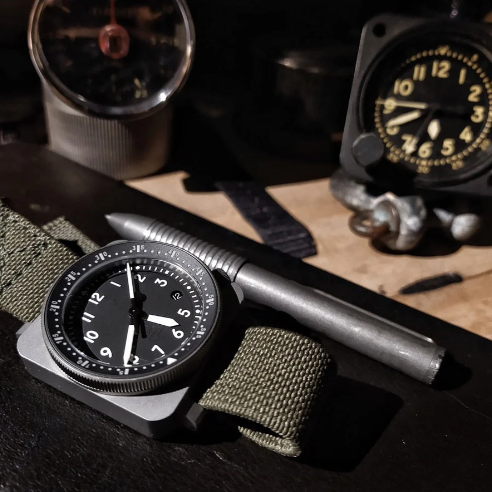 The HONNR A-13A — Titanium Mission Watch