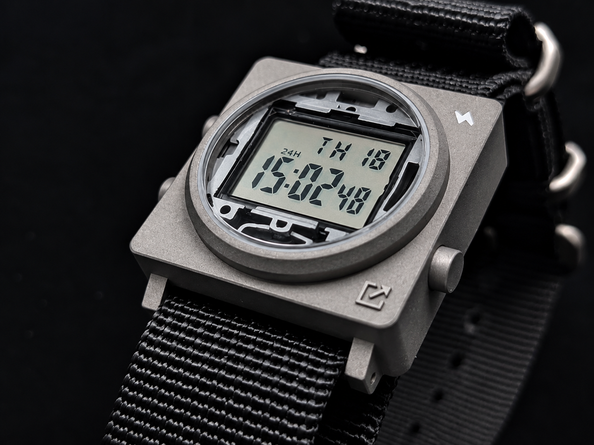SCOUT digital instrument with an LCD time display.