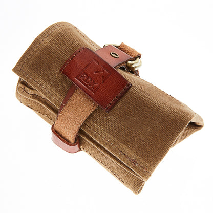 Waxed Canvas Watch Roll / Leather & Brass - Redux & Co.